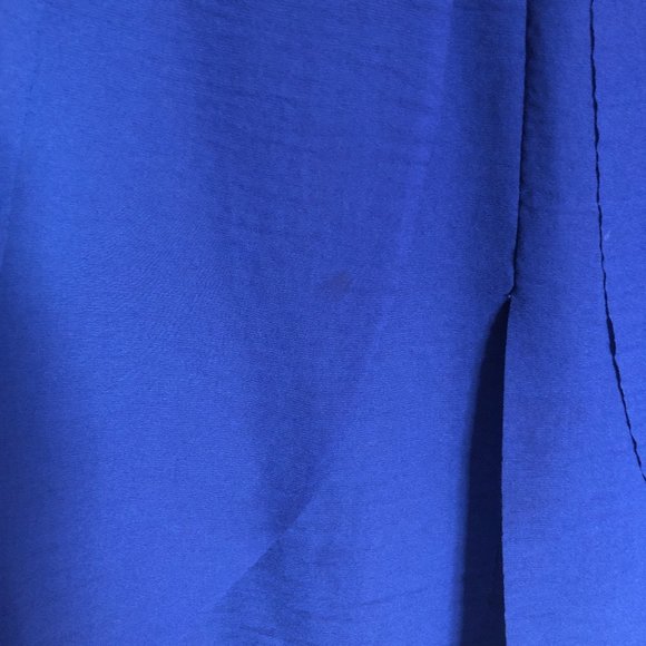 COS cobalt blue petal draped blouse - Picture 6 of 11